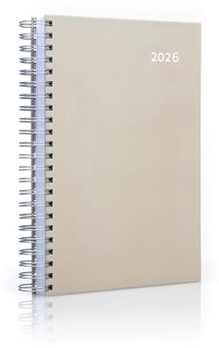 Dagboek en bureaukalender 2025 met spiraalbinding - 1 dag = 1 A4-pagina