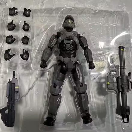 Geleedbare Master Chief PVC Actiefiguur Verzamelmodel Speelgoed 18cm with box