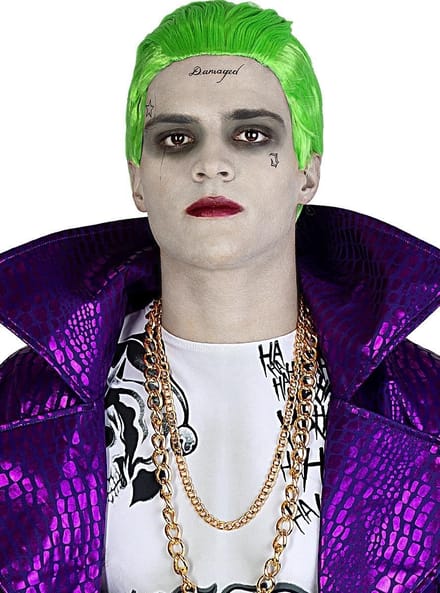FUNIDELIA Joker pruik - Suicide Squad voor mannen - Groen