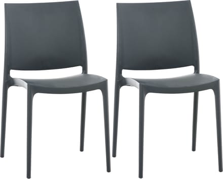 CLP Maya Set van 2 Stoelen donkergrijs
