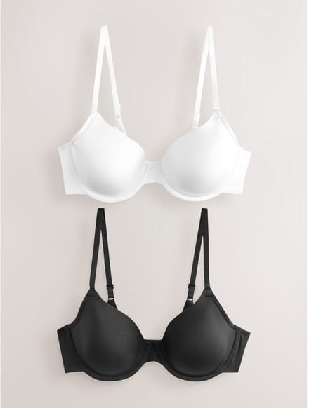 Next - Dames - A-E Afvlakkende Ultimate Comfort Beha's 2 Verpakking - Zwart