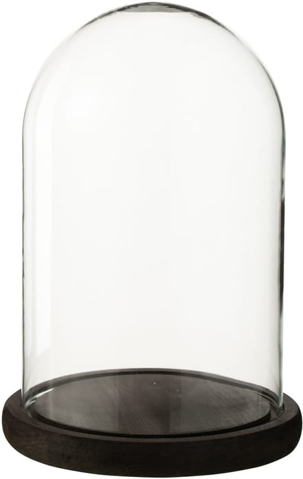 J-Line Decoratieve stolp - glas - donkerbruin - medium