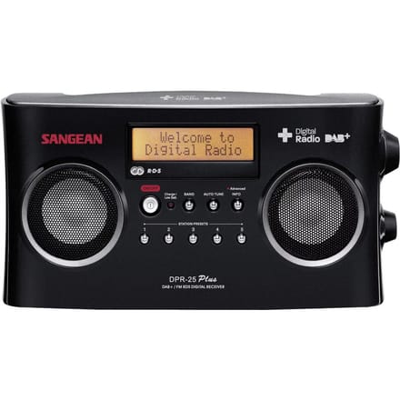 Draagbare radio dab+, fm met batterijlader Sangean DPR-25+