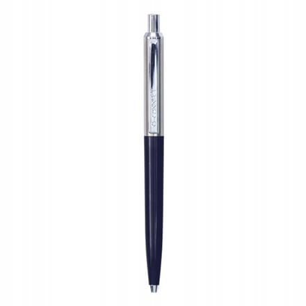 Q-Connect Prestige Balpen, 0,7 mm, Blauw/Zilver, Blauwe Inkt