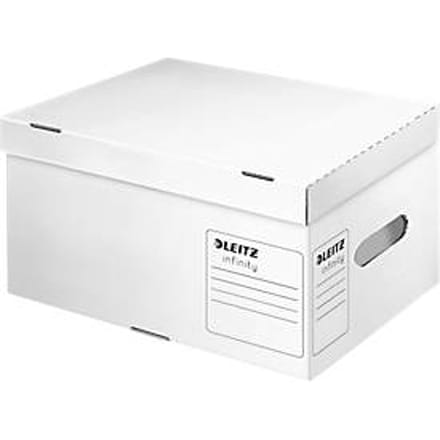 Opbergdozen Infinity - 6105 - karton - S formaat - B 355 x D 255 x H 190 mm - wit - 10 stuks