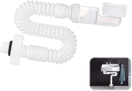 Ruimtebesparende Flexibele Sifon 1 1/4 Inch voor Wastafel - Geurdicht en Verstelbaar