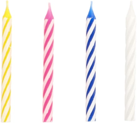 12x 144 Verjaardagskaarsjes 6 cm assorti kleuren