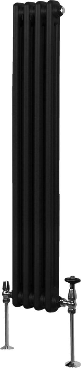 2-kolomsradiator - zwart - 1500x202 mm - 15 jaar garantie