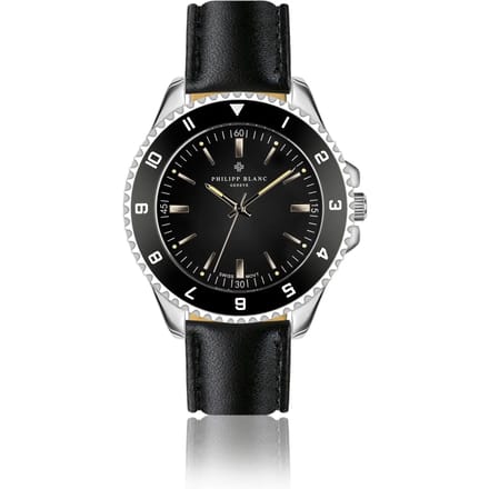Lederen horloge Philipp Blanc Avenches