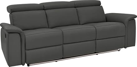 Pareli-Sofa 3-zits - Elektrisch - Zwart PU