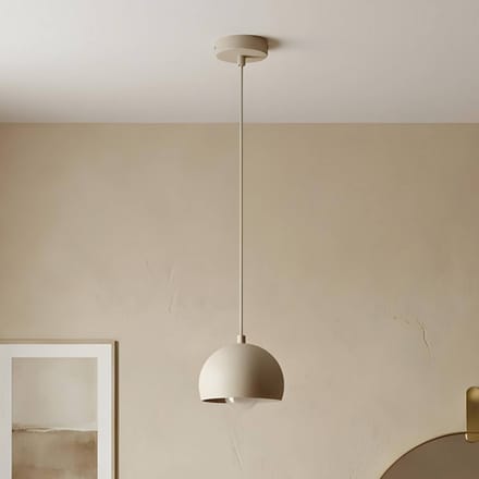 Luminex Hanglamp Sool, beige, Ø 15 cm, 1-lamp, metaal, E27