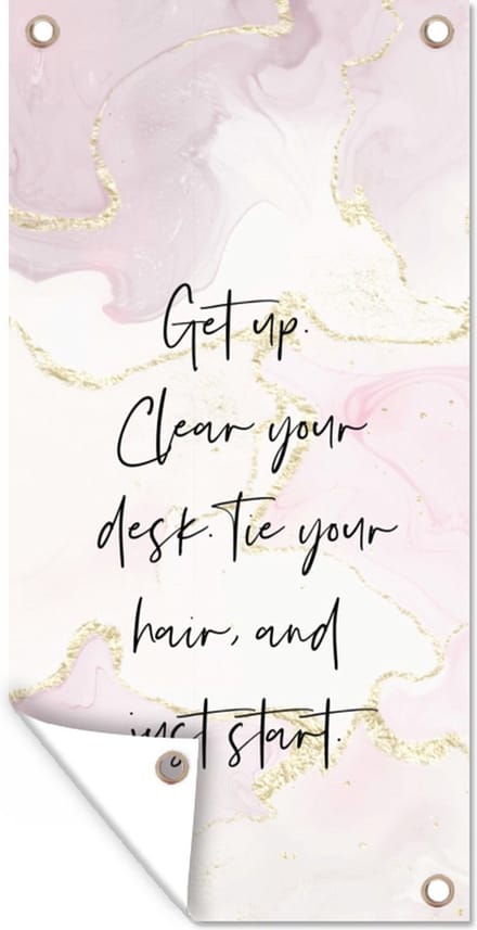 Tuinposter Quotes - Studenten - Studeren - Motivatie - Leren - 30x60 cm - Tuindoek