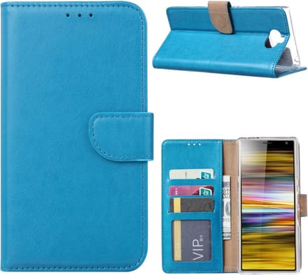 Bookcase Geschikt voor: Sony Xperia 10 Plus - Turquoise - portemonee hoesje