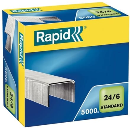 Rapid Nietjes 24/6 Gegalvaniseerd - Doos van 5.000 Nietjes