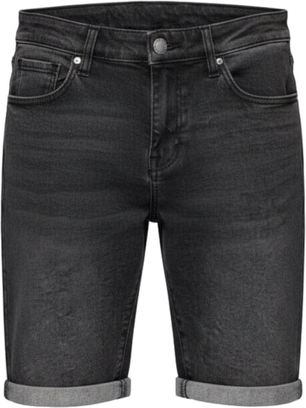 OMBRE Korte Broek - Loose Fit - Katoen - Rits Zwart L