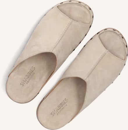 Shabbies Amsterdam - Carry Mila Clog Suède Zand - Maat 38