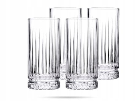 Pasabahce Elysia hoge drinkglazen set 4-delig 365 ml vaatwasmachinebestendig geslepen
