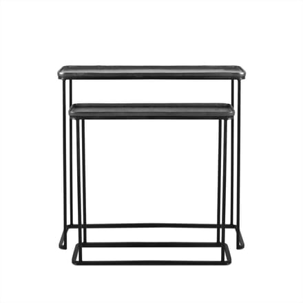Sidetable Roan set van 2 metaal - Zwart