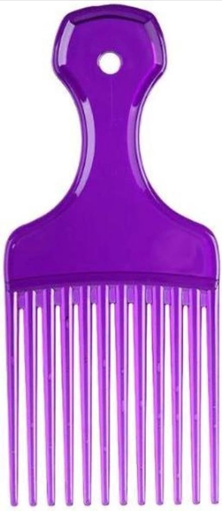 Go Go Gadget - Afro Haar - Krullend Haar - Unisex - Vork Kam - Styling Tool Brede Tanden - Paars