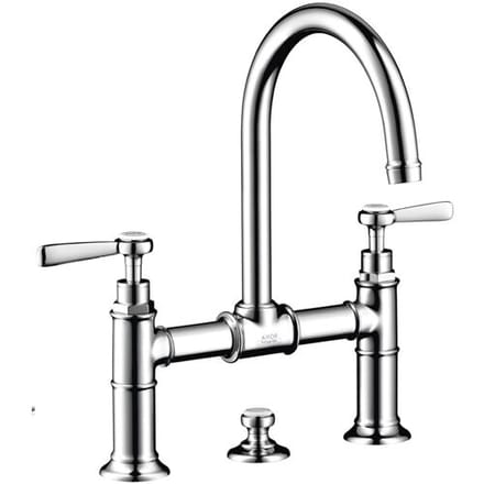 AXOR Montreux two-handle basin mixer 220 with pop-up waste and lever handles 16511000