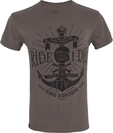 King Kerosin T-shirt Ride Till I Die, Watercolour Olive