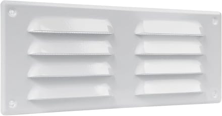 Ventilatierooster 260x105mm Wit met Insectengaas voor Diverse Toepassingen