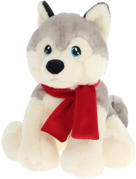 Keel Toys husky met sjaal - 20 cm - Dieren knuffels