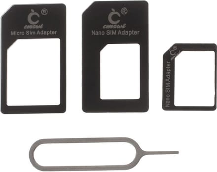 Noosy Simkaart Adapter | Vergroter | Converter | Inclusief Pinnetje | Nano en Micro 3 set