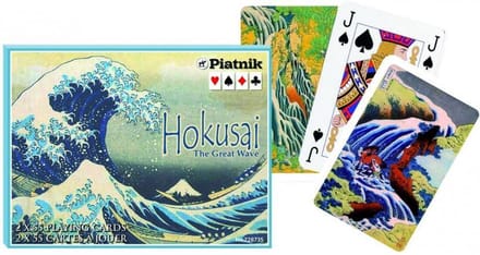 Piatnik Hokusai De Grote Golf Speelkaarten - Dubbeldekker.