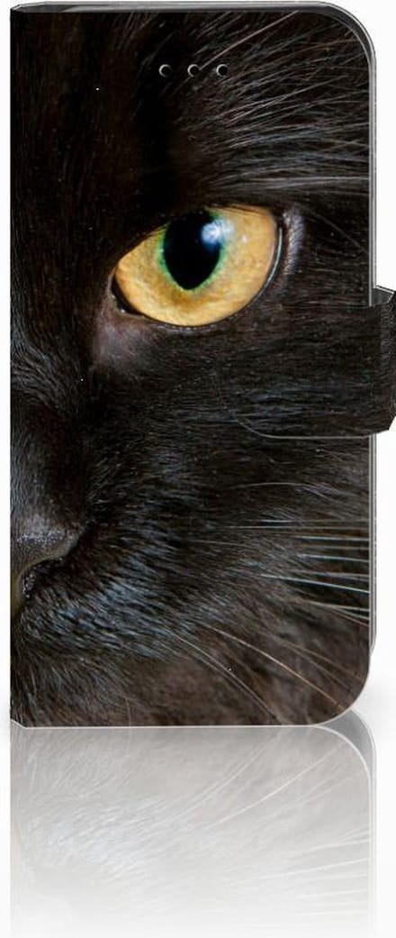 iPhone 7 | 8 | SE (2020) | SE (2022) Telefoonhoesje met Pasjes Zwarte Kat
