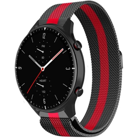Amazfit GTR 2 Milanese band (zwart/rood)