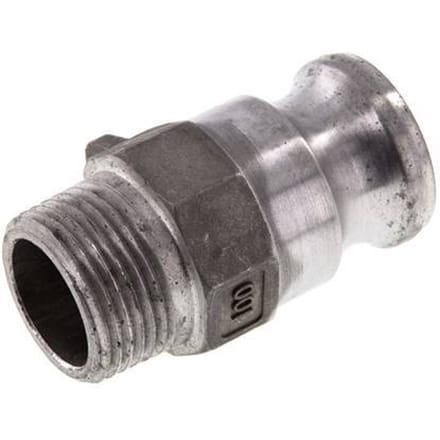 Camlock DN 25 (1'') Koppeling AluminiumR 1'' met buitendraad Type F MIL-C-27487