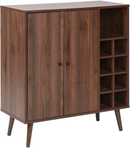 TULLAMORE - Dressoir 2 deuren - Donkerhout - Vezelplaat
