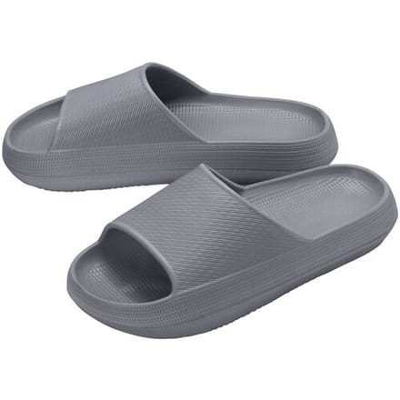 CRIVIT Heren badslippers (Grijs, 42/43)