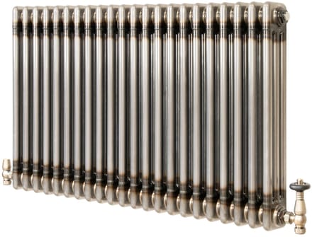 Kolomradiator - 3-kolom 600x1010 mm - ruw metaal - incl. kraan