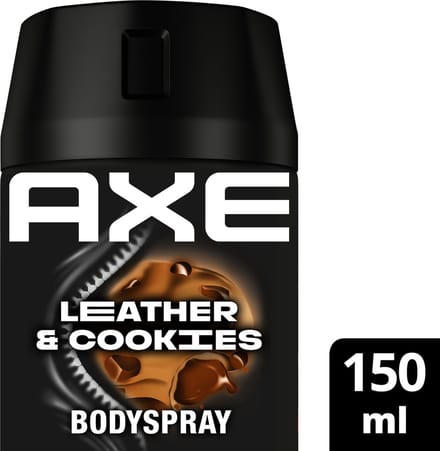 AXE Deodorant Bodyspray - Leather & Cookies - met de geur van leer en versgebakken koekjes - 150 ml