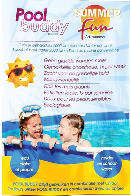 Summer fun Pool buddy onderhoudszakjes - 18x - onderhoud zwembad - anti alg