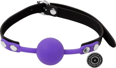Banoch - Ballgag siliconen met verstelbare band - Paars - Bal ∅ 4 cm
