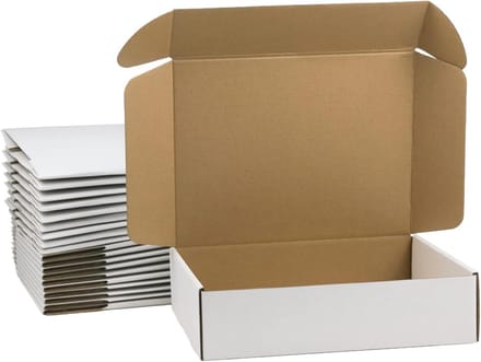 Verzenddozen 12x9x3 inch - Pack van 20 - Stevige witte golfkartonnen dozen voor kleine zaken