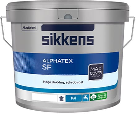Sikkens Alphatex SF - 10 liter - RAL 9010 - Muurverf - Latex