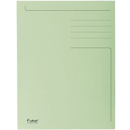 Exacompta 50x FOREVER® bedrukte map met 3 kleppen - 280gm2 - 24,5x35 cm voor folio - Grasgroen - 449013E