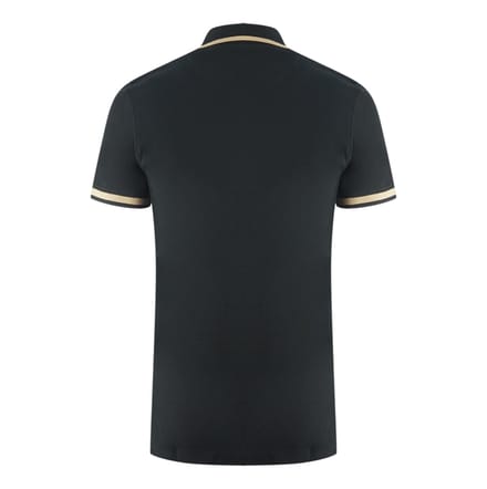 Aquascutum Tipped Aldis Black Polo Shirt
