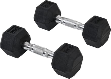 Fitgoodz - Dumbbells - Hexa dumbbell - Set 2x 5 Kg - Hex Dumbbel - Krachttraining