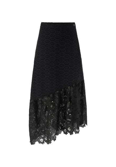 Vrouwelijke wijde midi rok met oogjes Guess Sharon
