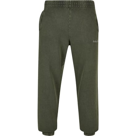 Urban Classics - Small Embroidery Heren joggingbroek - M - Groen