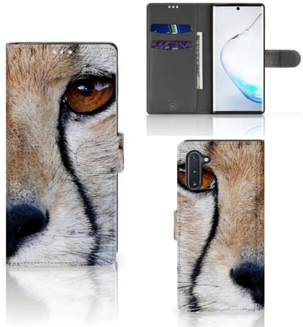 Samsung Galaxy Note 10 Telefoonhoesje met Pasjes Cheetah