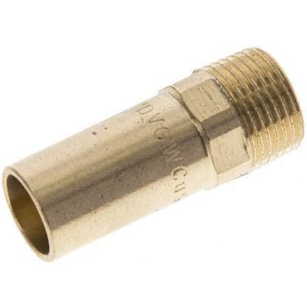 Perskoppeling - 15mm Buiseinde & R 3/8'' Buiseinde - Koperlegering