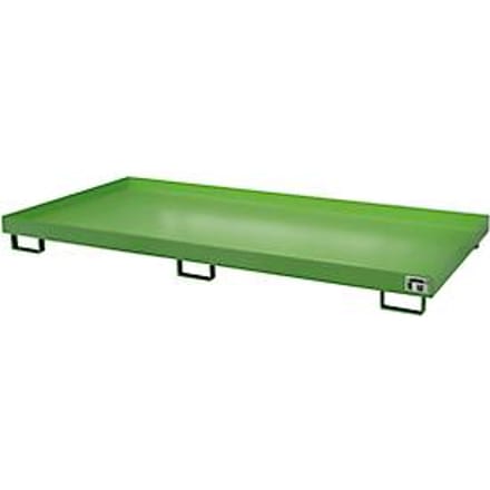 Stellinglekbak type RW/RW 2700-1, zonder rooster, groen RAL6011