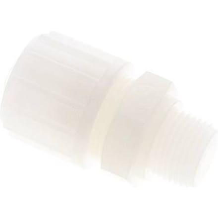 20x13mm & G1/2'' PVDF Rechte Knelfitting Buitendraad 10bar Kunststof en Polyamide