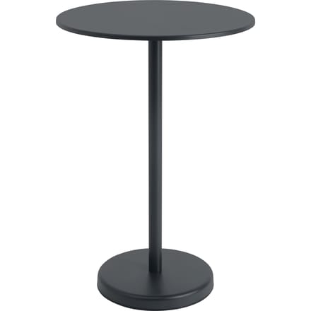 Muuto Linear Steel Tafel rond - zwart - Hoogte 105 cm
